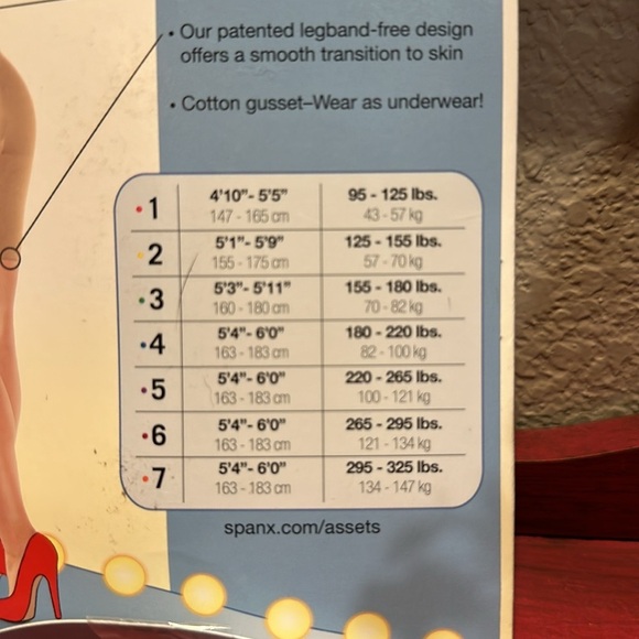 NWT Spanx Hi Waist Mid Thigh Shaper. Total Waist Control - Picture 4 of 5